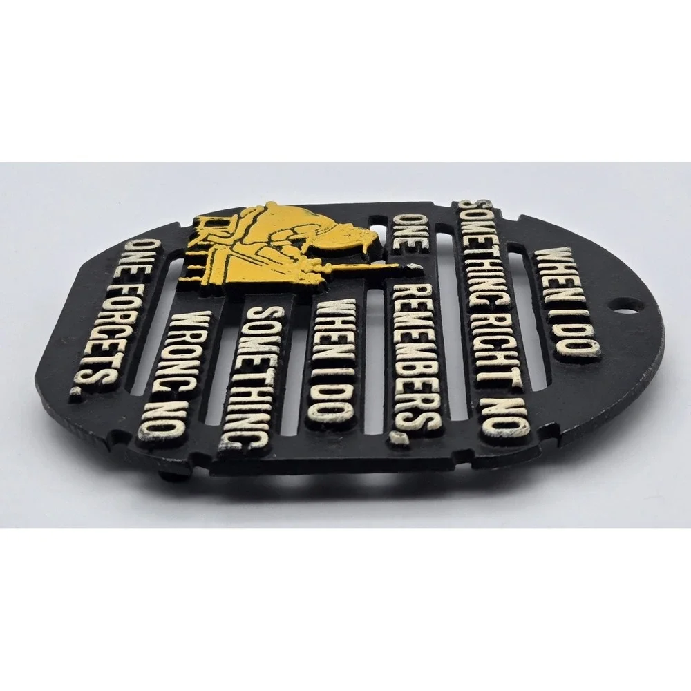 Funny Home Office‎ Humor Trivet Metal Wall Sign When I Do Something Right Wrong